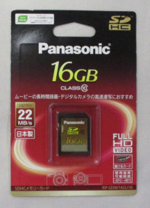 Panasonic　SDカード　16GB　SDHC
